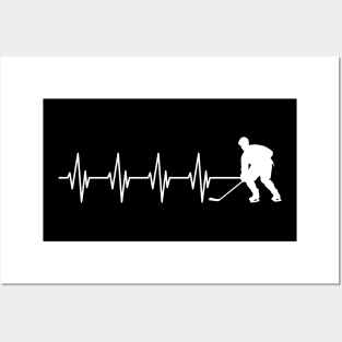 Ice Hockey Heartbeat w Posters and Art